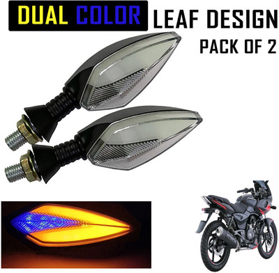 Shopland Front, Rear LED Indicator Light for Bajaj Pulsar 220 DTSi-Fi(Amber, Blue)
