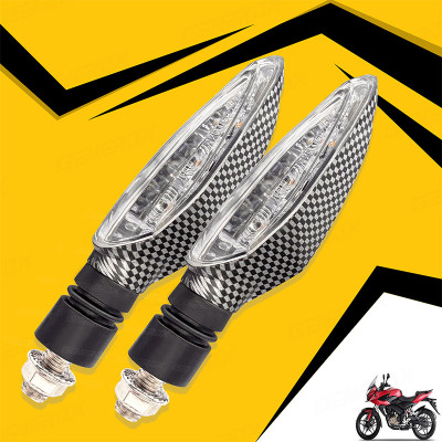Generox Front, Rear LED Indicator Light for Bajaj Pulsar 150 AS(Amber)