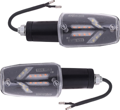 UNO MINDA Front, Rear LED Indicator Light for Hero Passion Pro, Passion Plus(Clear, Black)