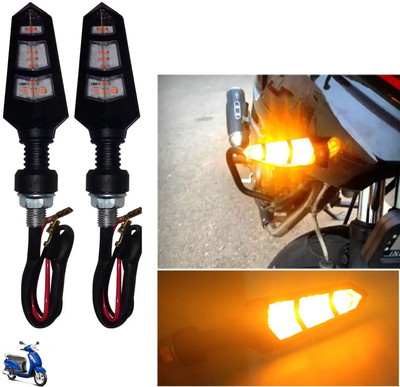 Pious Front, Rear LED Indicator Light for Suzuki Access(Amber)