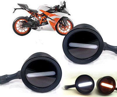 AUTO PEARL Front LED Indicator Light for KTM RC 200(White, Yellow)