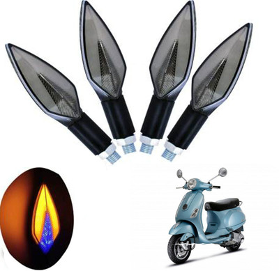REPLEY Front, Rear LED Indicator Light for Piaggio Universal For Bike(Yellow, Blue)