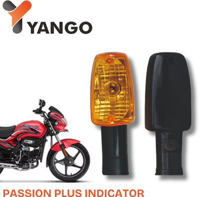 Yango Front, Rear Halogen Indicator Light for Hero Passion Plus(Orange)