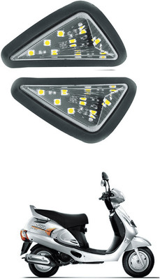 LOVMOTO Universal LED Bike indicator Yellow Mount Smoked 9 LED Turn Signal Light AR55 Interior Light Motorbike LED for Mahindra (12 V, 12 W)(Duro DZ, Pack of 1)