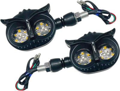 JMA TRADING Front, Rear LED Indicator Light for Universal For Bike Universal For Bike(Yellow, Blue)