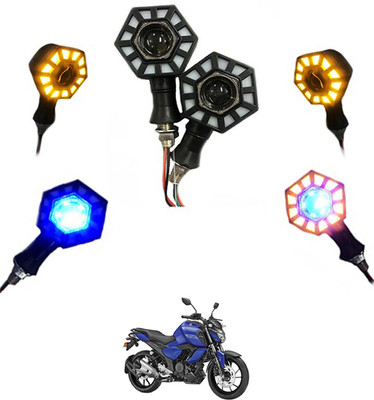RKPSP Front LED Indicator Light for Bajaj Universal For Bike(Blue, Yellow)
