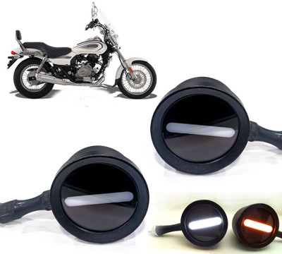 AUTO PEARL Front LED Indicator Light for Bajaj Avenger 220(White, Yellow)