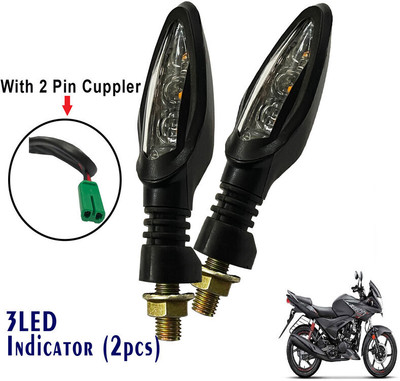 Generox Front, Rear LED Indicator Light for Hero Ignitor(Yellow)