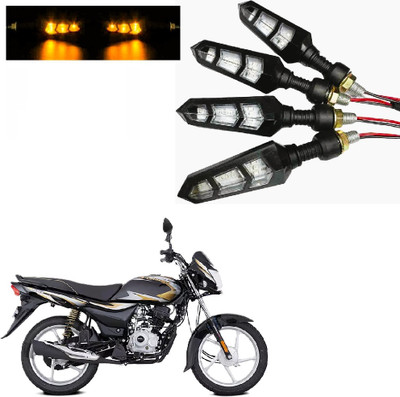 JMA TRADING Front, Rear LED Indicator Light for Bajaj Universal For Bike(Amber)