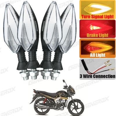 Generox Front, Rear LED Indicator Light for Mahindra Universal For Bike(Red, Yellow)
