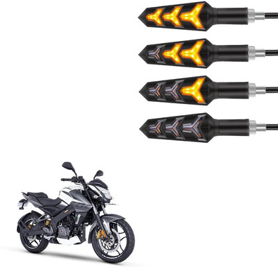 Vagary Front, Rear LED Indicator Light for Bajaj Pulsar 200NS(Amber)