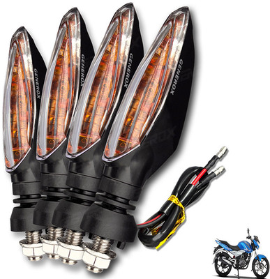 Generox Front, Rear LED Indicator Light for Bajaj Discover 100 M(Amber)