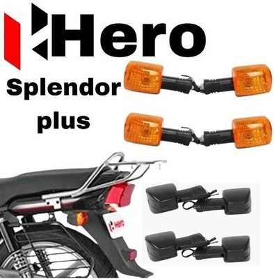 SKP Front, Rear, Side Flasher Indicator Light for Hero Splendor, Splendor Plus, Splendor Pro(White)