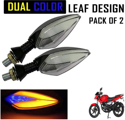 Shopland Front, Rear LED Indicator Light for Bajaj Pulsar 135 LS DTS-i(Amber, Blue)