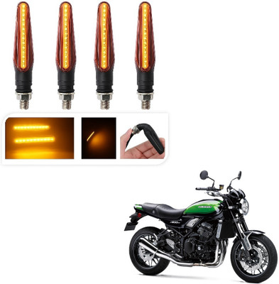 JMA TRADING Front, Rear LED Indicator Light for Kawasaki Universal For Bike(Amber)