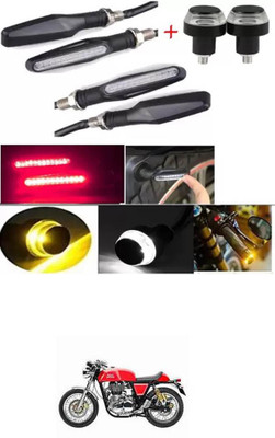 E-Shoppe Front, Rear, Side LED Indicator Light for Royal Enfield Continental GT(Yellow, Blue)