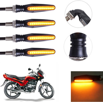 Vagary Front, Rear LED Indicator Light for Hero Passion Plus(Yellow)