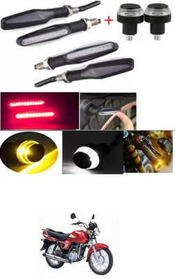 E-Shoppe Front, Rear, Side LED Indicator Light for Suzuki Heat(Yellow, Blue)