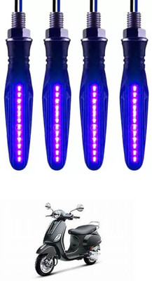 E-Shoppe Front, Rear, Side LED Indicator Light for Piaggio Universal For Bike(Blue)