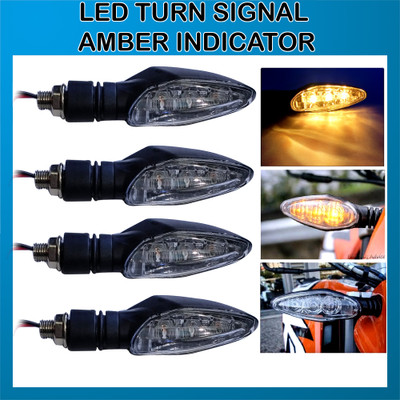 DvineAutoFashionZ Front, Rear LED Indicator Light for KTM RC 200, Duke 390, Duke 190, RC 390(Yellow)