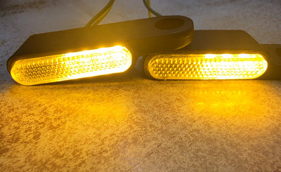 BIKEBLOOM Front Xenon Indicator Light for Universal For Car Universal For Bike(Amber)