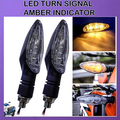 Pious Front, Rear LED Indicator Light for Honda Dio(Yellow)