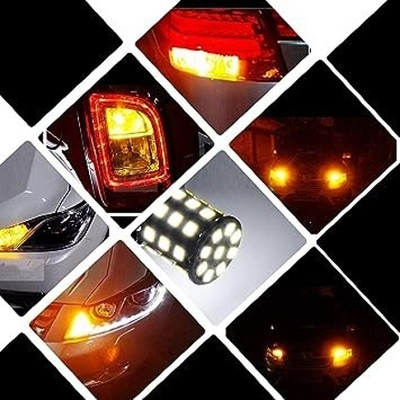 Dhruvtraders Front, Rear, Side LED Indicator Light for Universal For Bike Universal For Car, Universal For Bike, UVA(Orange)