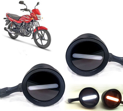 AUTO PEARL Front LED Indicator Light for Bajaj Platina 100 DTS-i(White, Yellow)