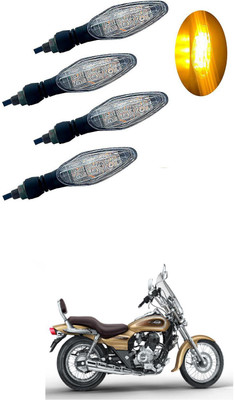 PRTEK Front, Rear LED Indicator Light for Bajaj Avenger 220 DTS-i(Yellow)