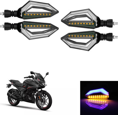 Vagary Front, Rear LED Indicator Light for Bajaj Dominar 400(Blue, Yellow)