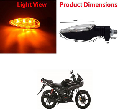 PRTEK Universal High Bright Front Rear Led Side Indicator Turn Signal V227 Indicator Light Motorbike LED for Honda (12 V, 12 W)(CBF Stunner, Pack of 4)
