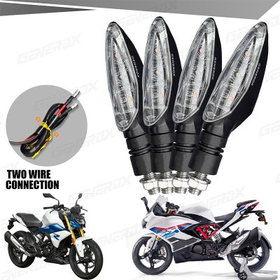 Generox Front, Rear LED Indicator Light for BMW Universal For Bike(Yellow)