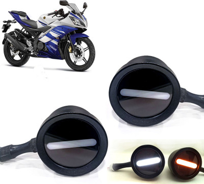 AUTO PEARL Front LED Indicator Light for Yamaha YZF R15(White, Yellow)