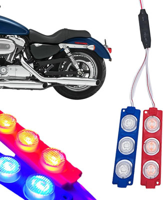 carfrill Front LED Indicator Light for TVS Universal For Bike(Red, Blue)