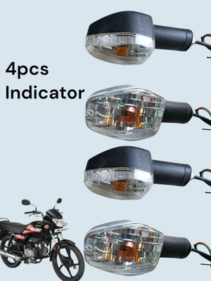 BIKEBLOOM Side, Rear, Front Halogen Indicator Light for Hero HF Dawn, HF, HF Deluxe, HF-Deluxe(Amber)