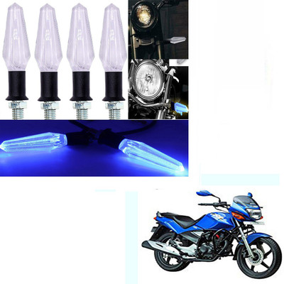 RawatZ Side LED Indicator Light for Hero Universal For Bike(Blue)