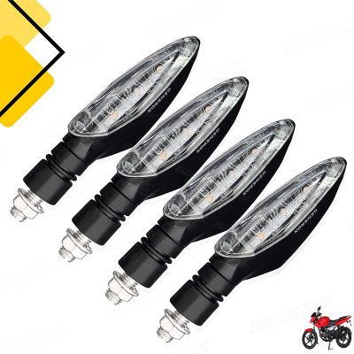 Generox Front, Rear LED Indicator Light for Bajaj Pulsar 135 LS DTS-i(Amber)