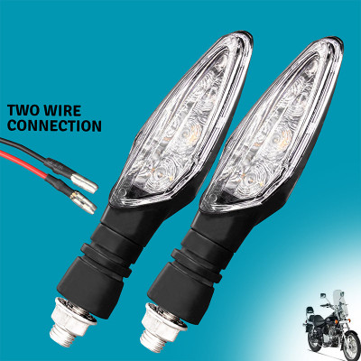 Shopland Front, Rear LED Indicator Light for Bajaj Avenger(Amber)