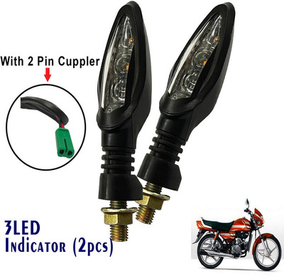 Generox Front, Rear LED Indicator Light for Honda CD deluxe(Yellow)