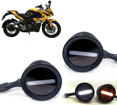 AUTO PEARL Front LED Indicator Light for Bajaj Pulsar 400 SS(White, Yellow)