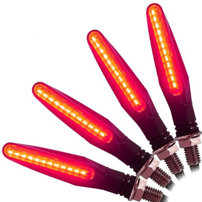 samtech Front, Rear LED Indicator Light for Universal For Bike Universal For Bike(Red)