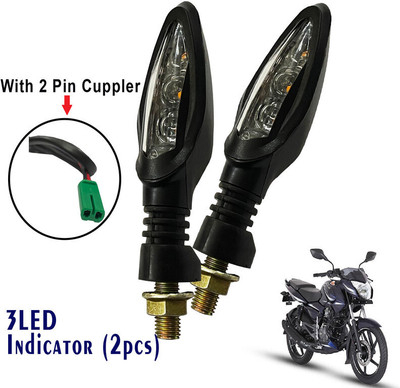 Generox Front, Rear LED Indicator Light for Bajaj Pulsar 135(Yellow)