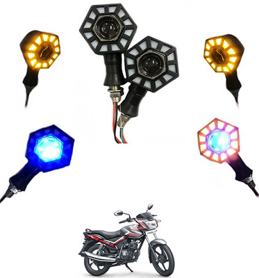 RKPSP Front LED Indicator Light for Universal For Bike Universal For Bike(Blue, Yellow)