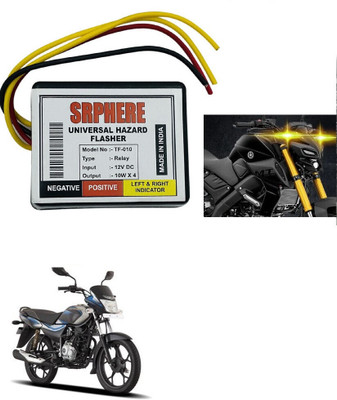 SRPHERE Front, Rear Flasher Indicator Light for Universal For Bike Universal For Bike(Multicolor)