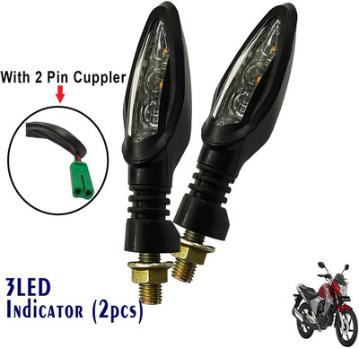 Generox Front, Rear LED Indicator Light for Honda Unicorn Dazzler(Yellow)