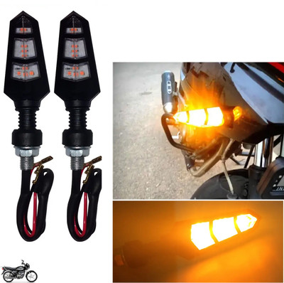 Pious Front, Rear LED Indicator Light for Hero Splendor Plus(Amber)