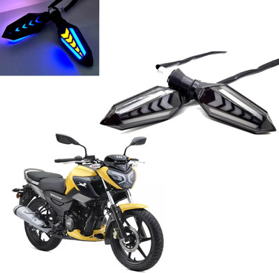 Vagary Front, Rear LED Indicator Light for TVS Universal For Bike(Blue, Yellow)