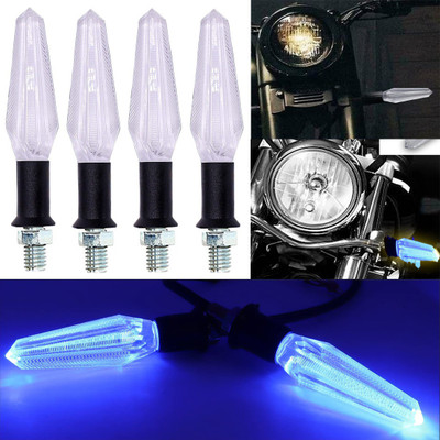BR TrendZ Side LED Indicator Light for Universal For Bike Apache RTR 160, CBZ Extreme, HF-Deluxe, Heavy Duty Super XL, Splendor pro classic(Blue)