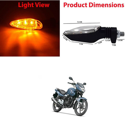 PRTEK Universal High Bright Front Rear Led Side Indicator Turn Signal V276 Indicator Light Motorbike LED for Suzuki (12 V, 12 W)(GS 150R, Pack of 4)