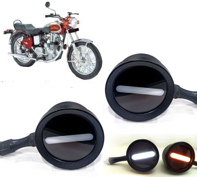 AUTO PEARL Front LED Indicator Light for Royal Enfield(White, Yellow)